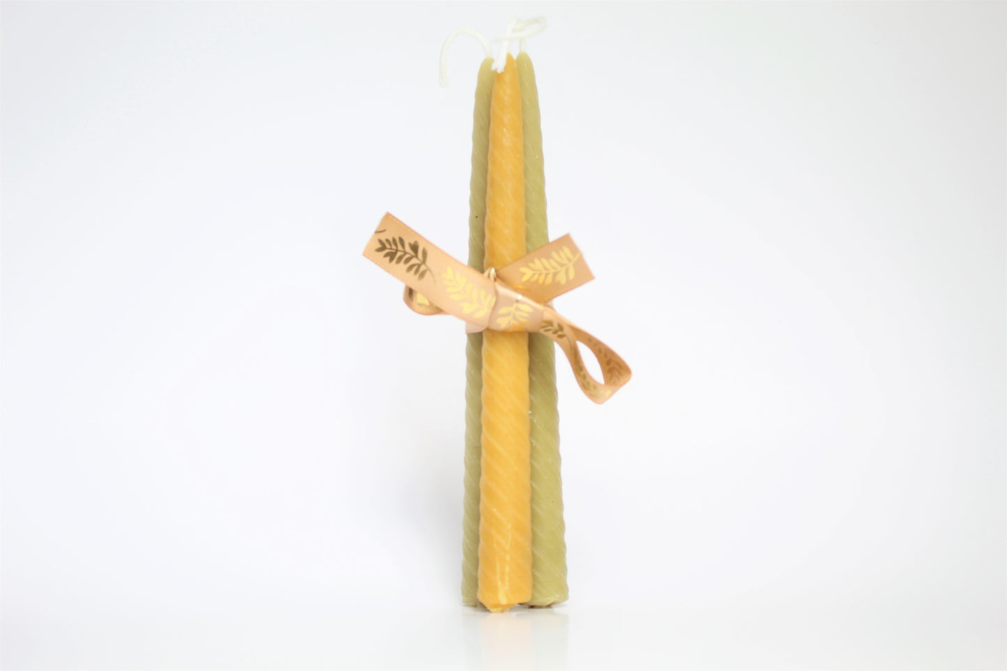 7" Beeswax Herb Spiral Taper Candles