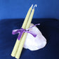 9 1/2" Beeswax Spiral Taper Candles