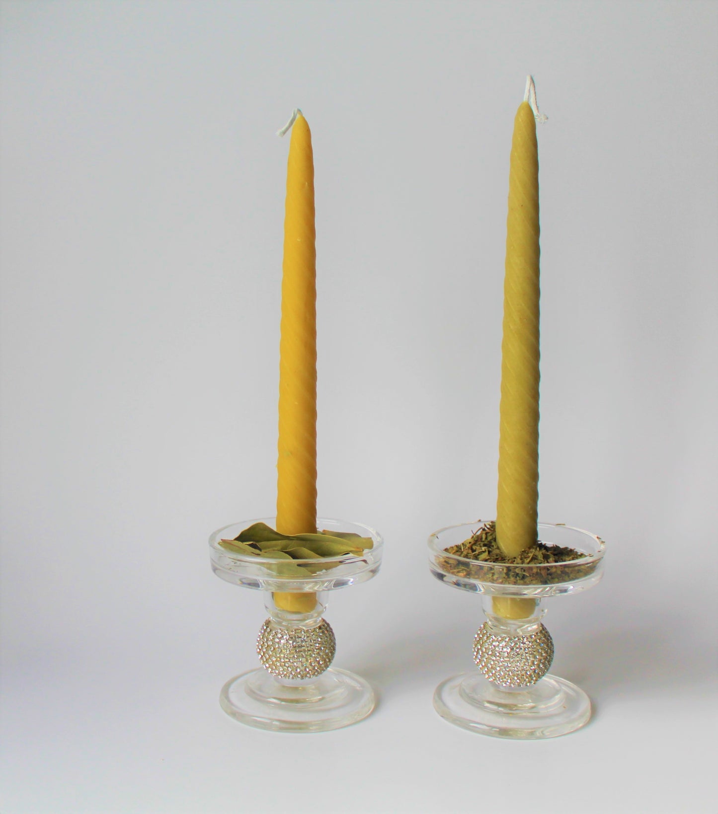 9 1/2" Beeswax Spiral Taper Candles