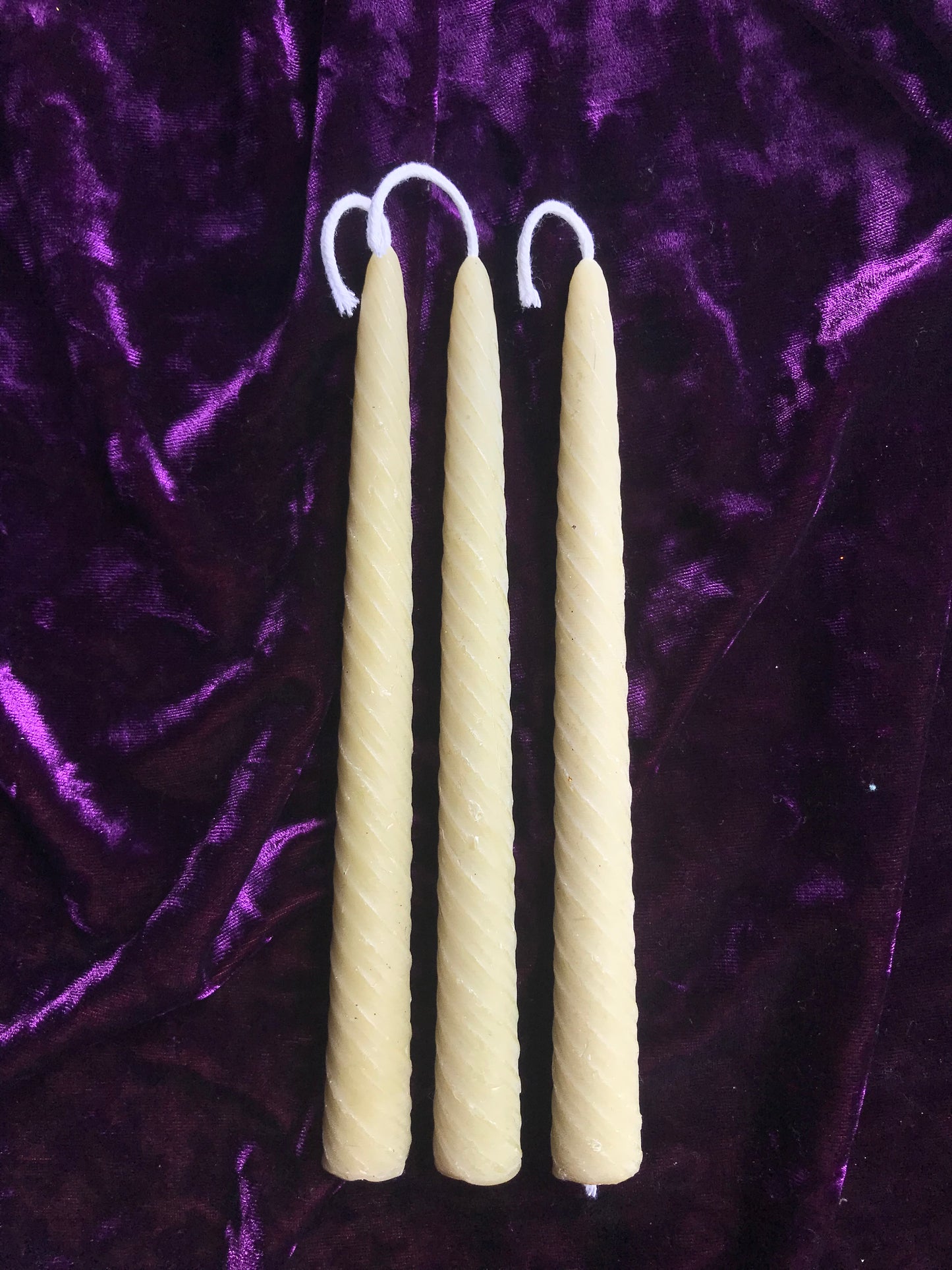 7" Beeswax Herb Spiral Taper Candles