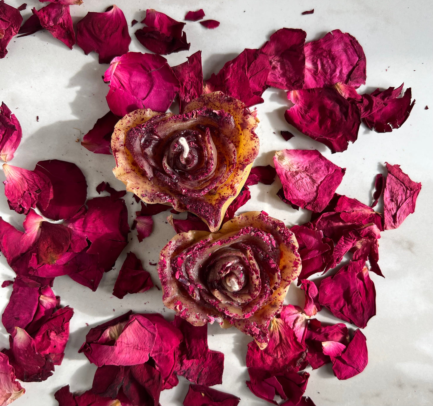 Rose & Lavendar Heart Candle (Pack of 2)