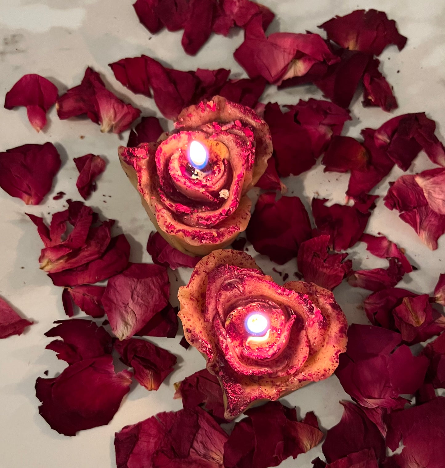 Rose & Lavendar Heart Candle (Pack of 2)